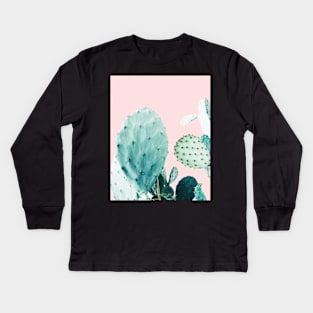Cacti, Cactus, Cacti print, Cactus art, Desert, Nature, plant, Minimalist, Modern Kids Long Sleeve T-Shirt
